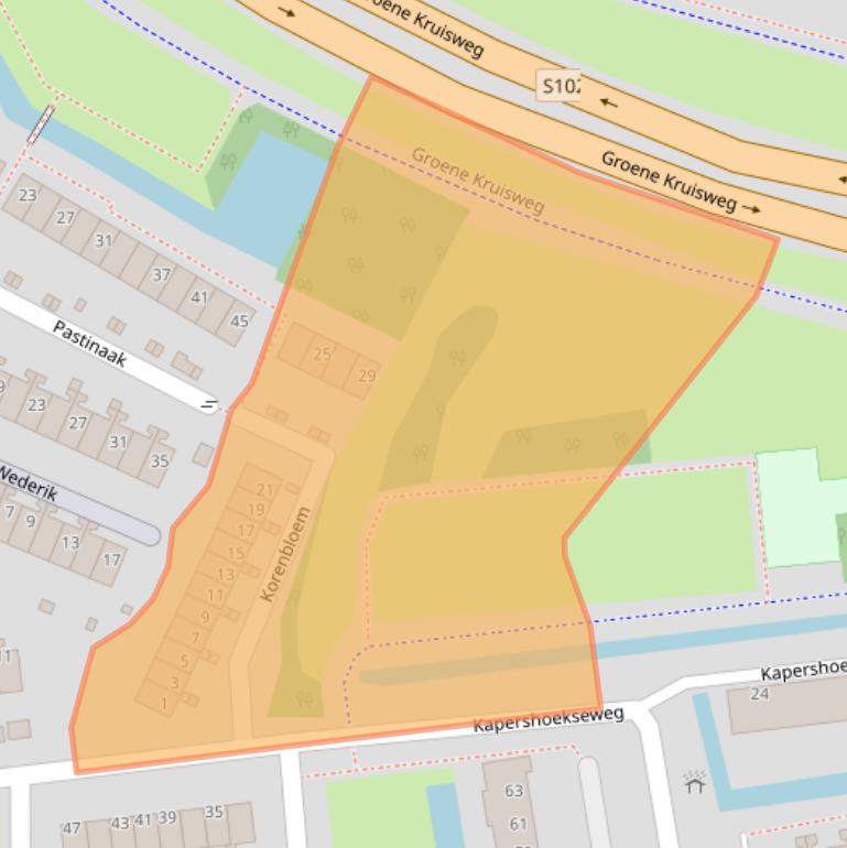 Kaart van postcodegebied 3191JC.