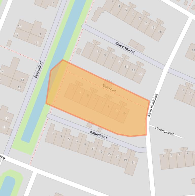 Kaart van postcodegebied 3191JD.