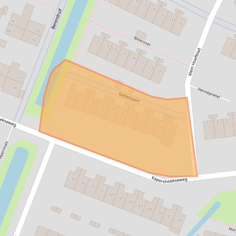 Kaart van postcodegebied 3191JG.