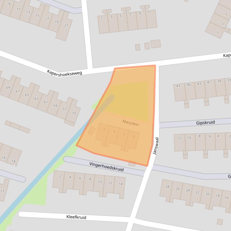 Kaart van postcodegebied 3191JK.