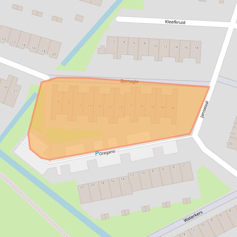 Kaart van postcodegebied 3191JS.