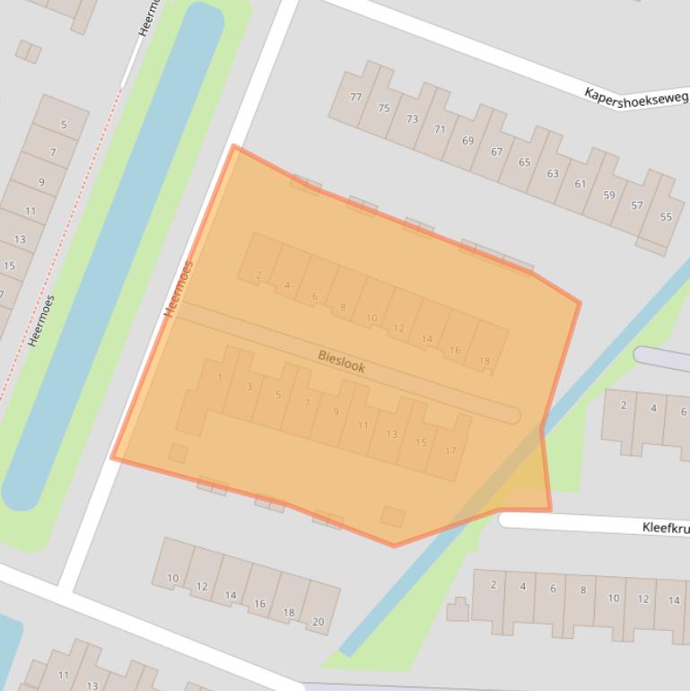 Kaart van postcodegebied 3191JT.