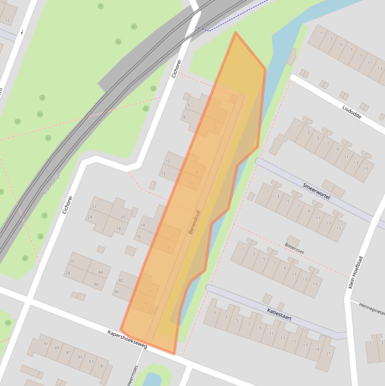 Kaart van postcodegebied 3191KA.