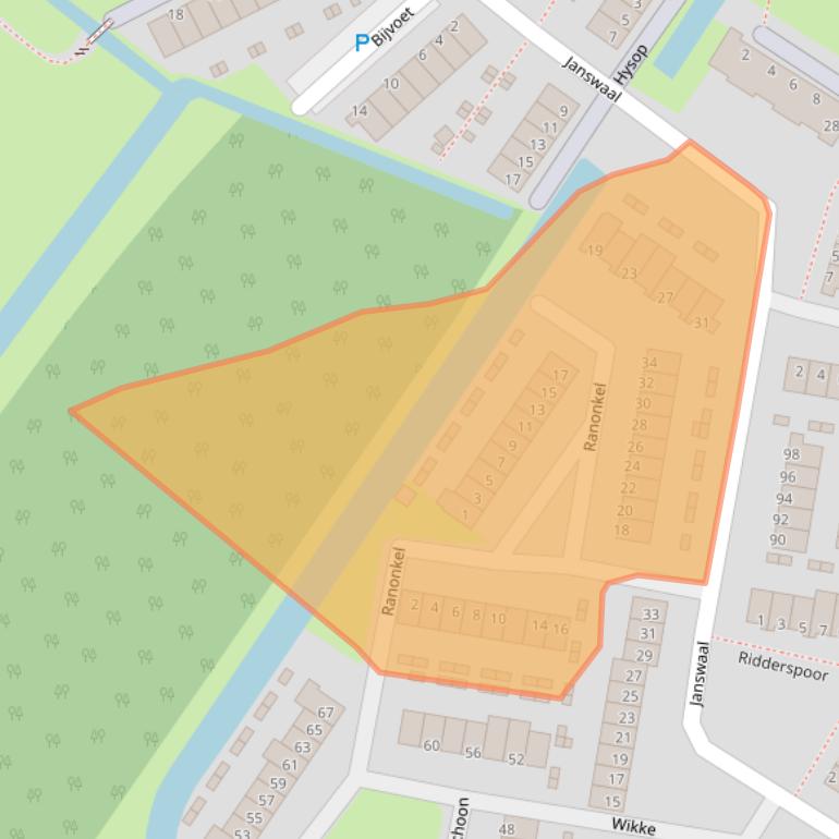 Kaart van postcodegebied 3191PC.