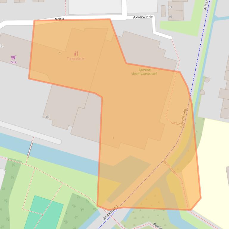 Kaart van postcodegebied 3191RA.