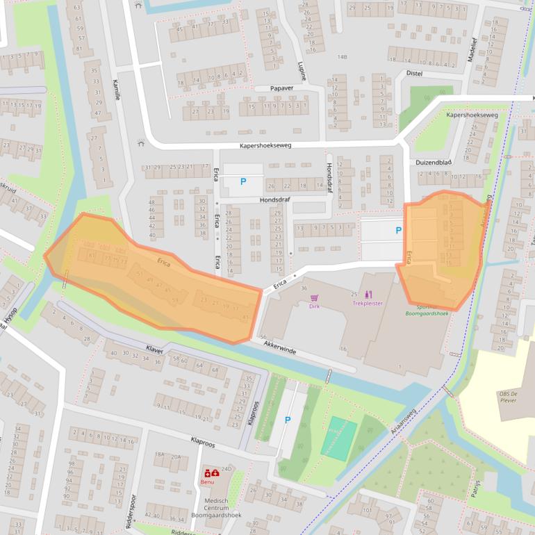 Kaart van postcodegebied 3191RE.