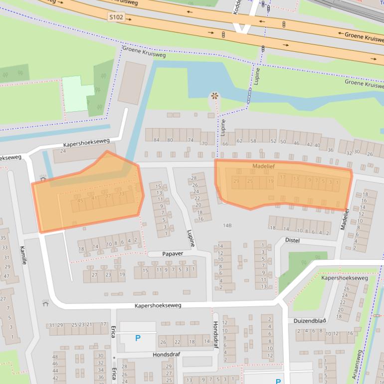 Kaart van postcodegebied 3191RL.
