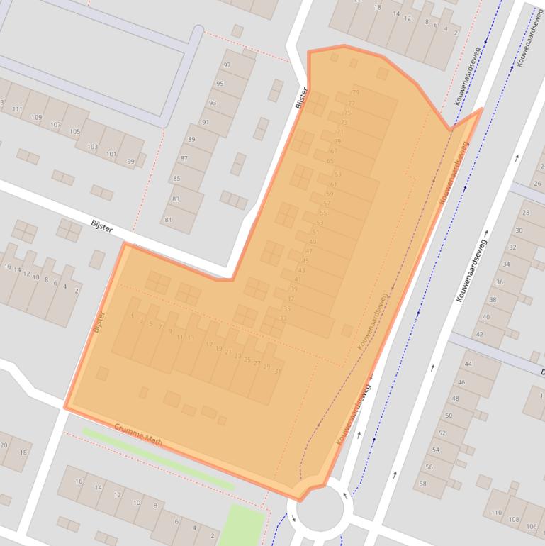 Kaart van postcodegebied 3191SB.