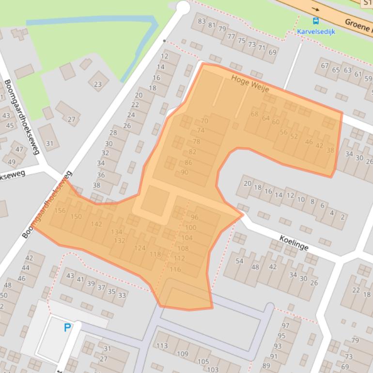 Kaart van postcodegebied 3191SK.