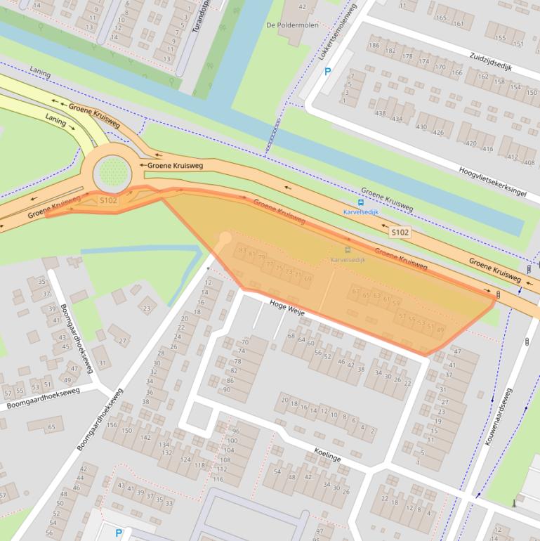 Kaart van postcodegebied 3191SM.
