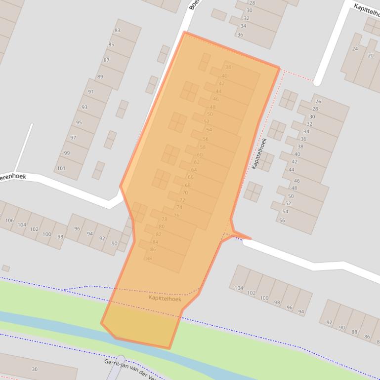 Kaart van postcodegebied 3191TC.