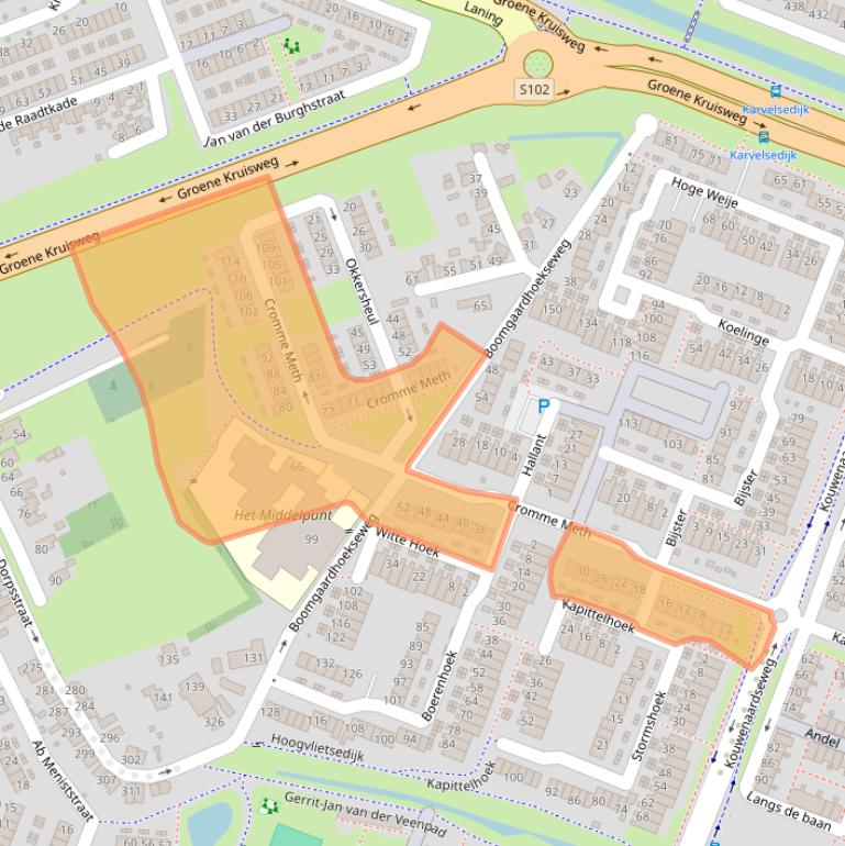 Kaart van postcodegebied 3191TG.