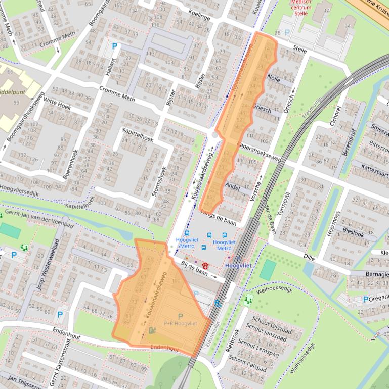 Kaart van postcodegebied 3191TN.