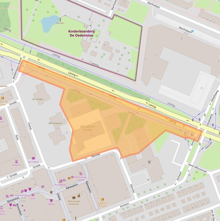 Kaart van postcodegebied 3191VZ.