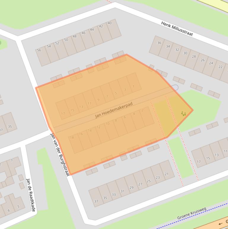 Kaart van postcodegebied 3191WD.