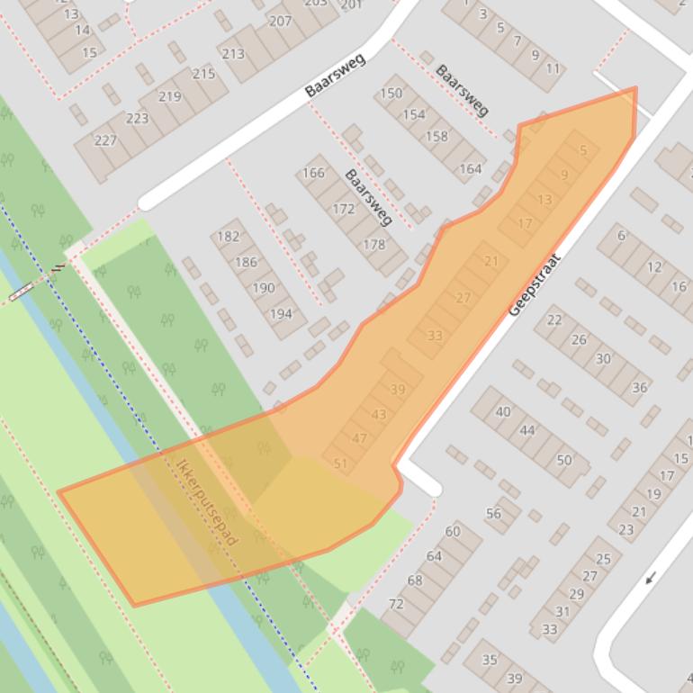 Kaart van postcodegebied 3192AB.