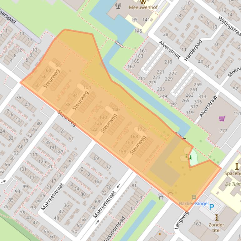 Kaart van postcodegebied 3192AH.