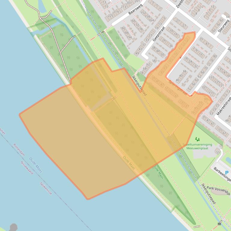 Kaart van postcodegebied 3192AN.