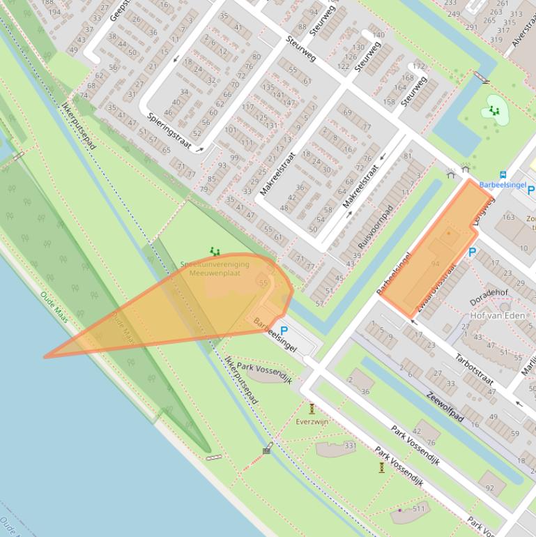 Kaart van postcodegebied 3192BA.