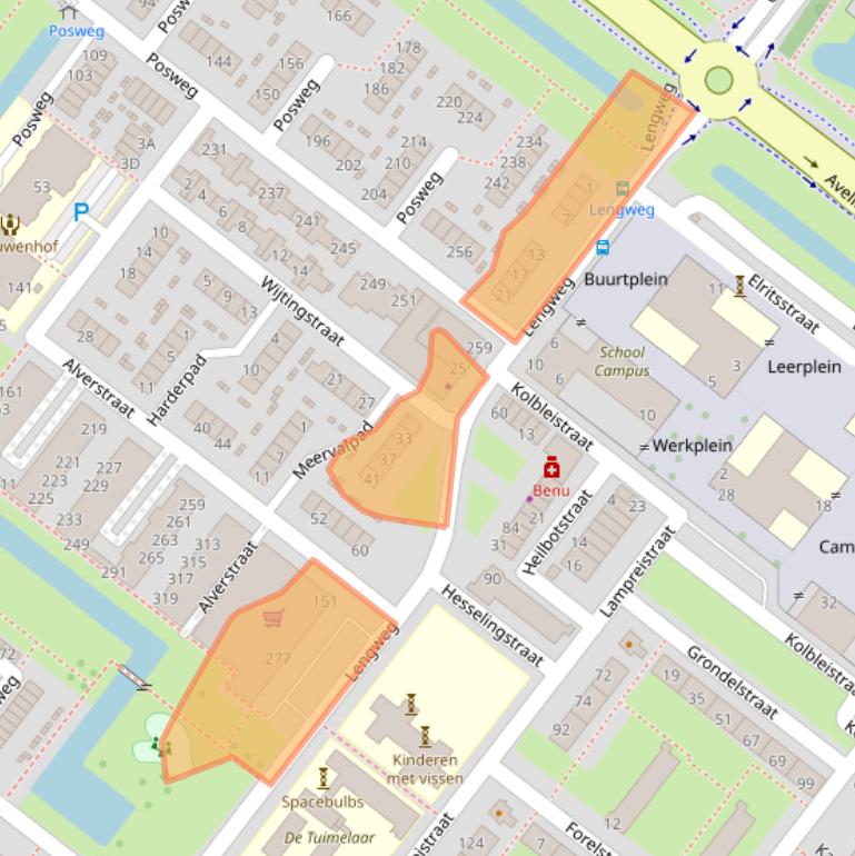 Kaart van postcodegebied 3192BJ.