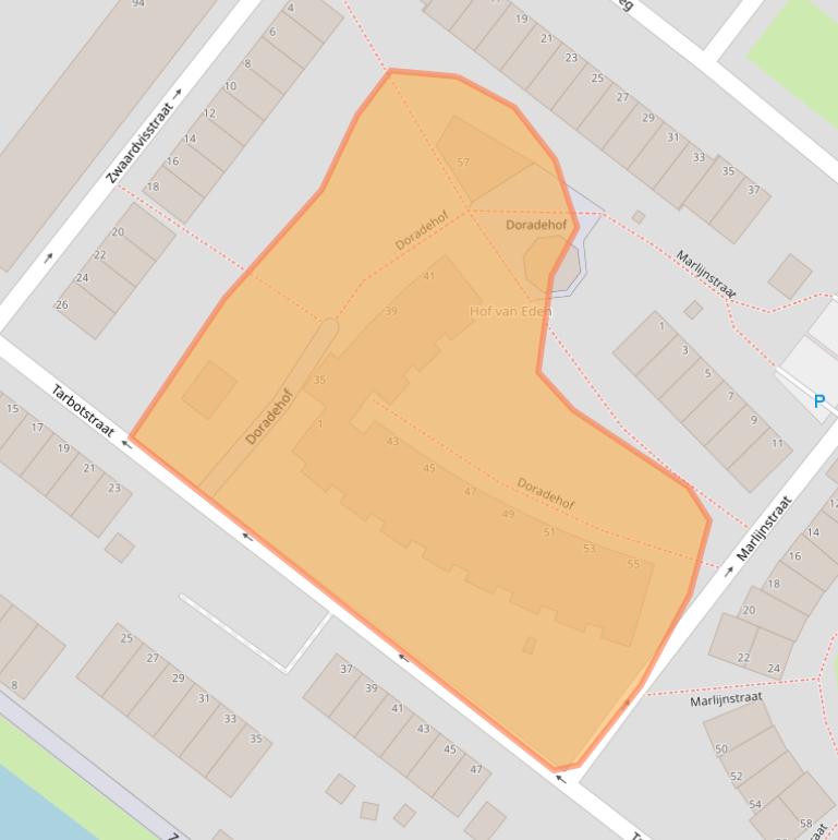 Kaart van postcodegebied 3192BP.