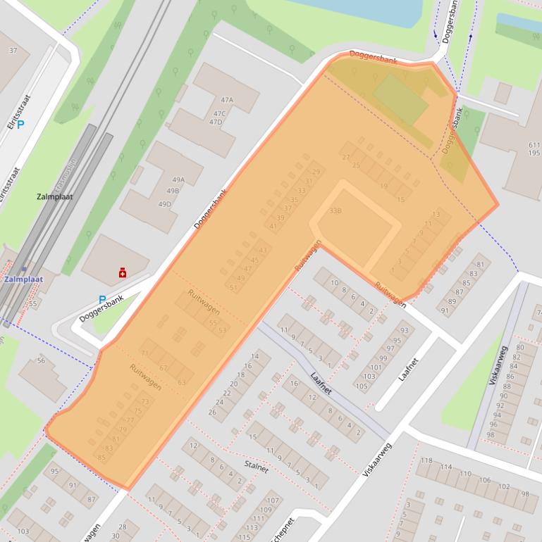 Kaart van postcodegebied 3192DD.