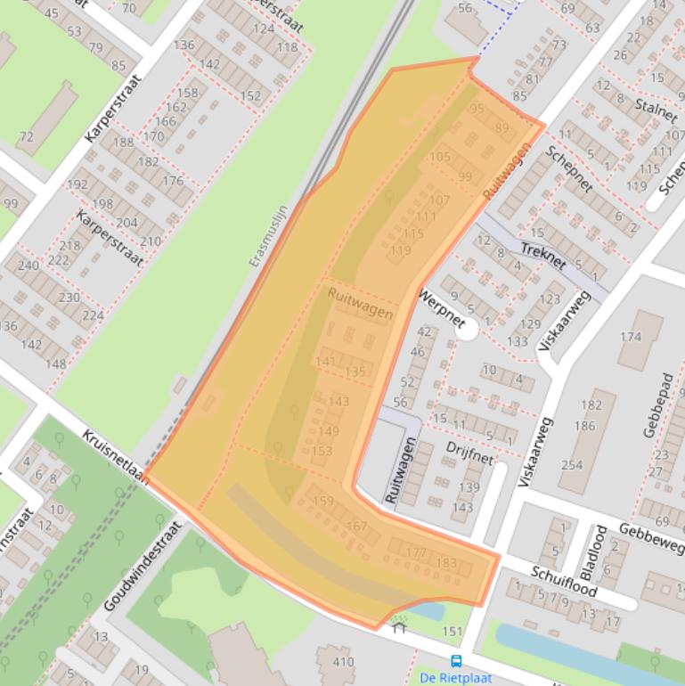Kaart van postcodegebied 3192DE.