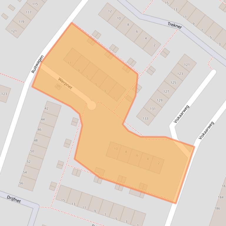 Kaart van postcodegebied 3192DS.