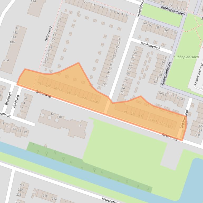 Kaart van postcodegebied 3192GD.