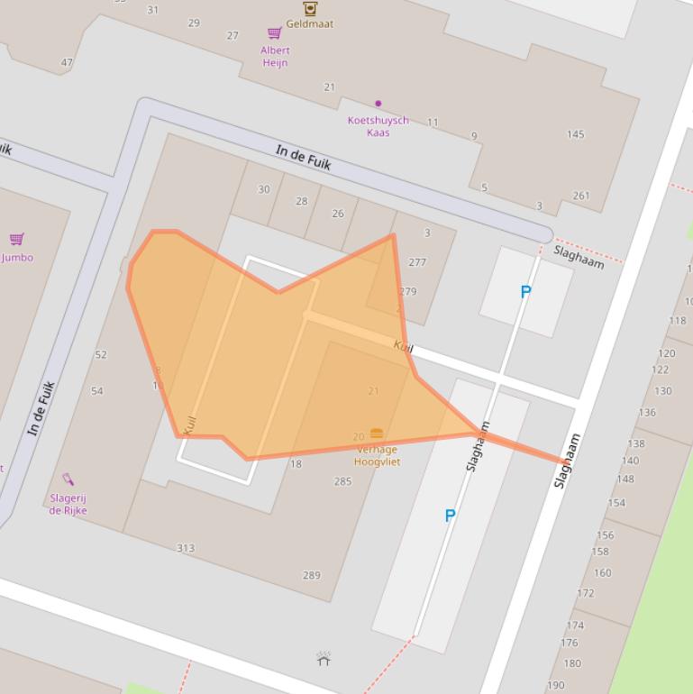 Kaart van postcodegebied 3192HE.