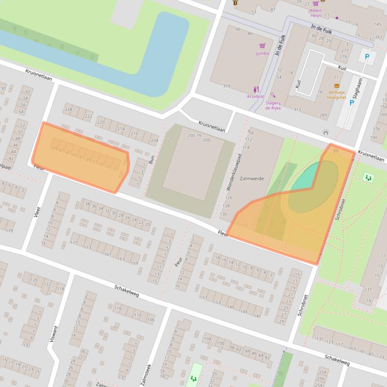 Kaart van postcodegebied 3192JB.