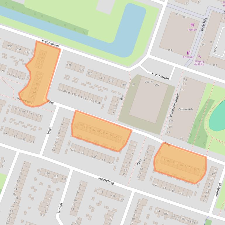 Kaart van postcodegebied 3192JC.