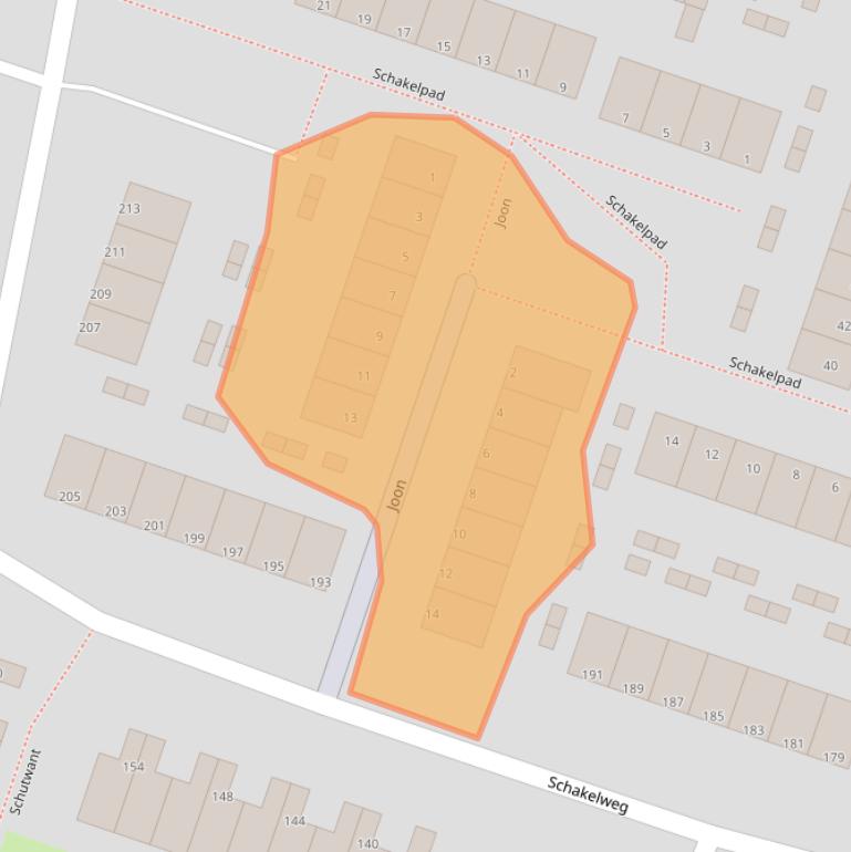 Kaart van postcodegebied 3192JE.