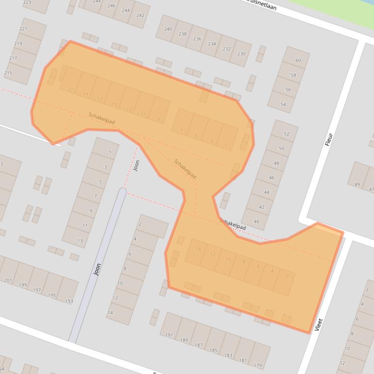 Kaart van postcodegebied 3192JH.