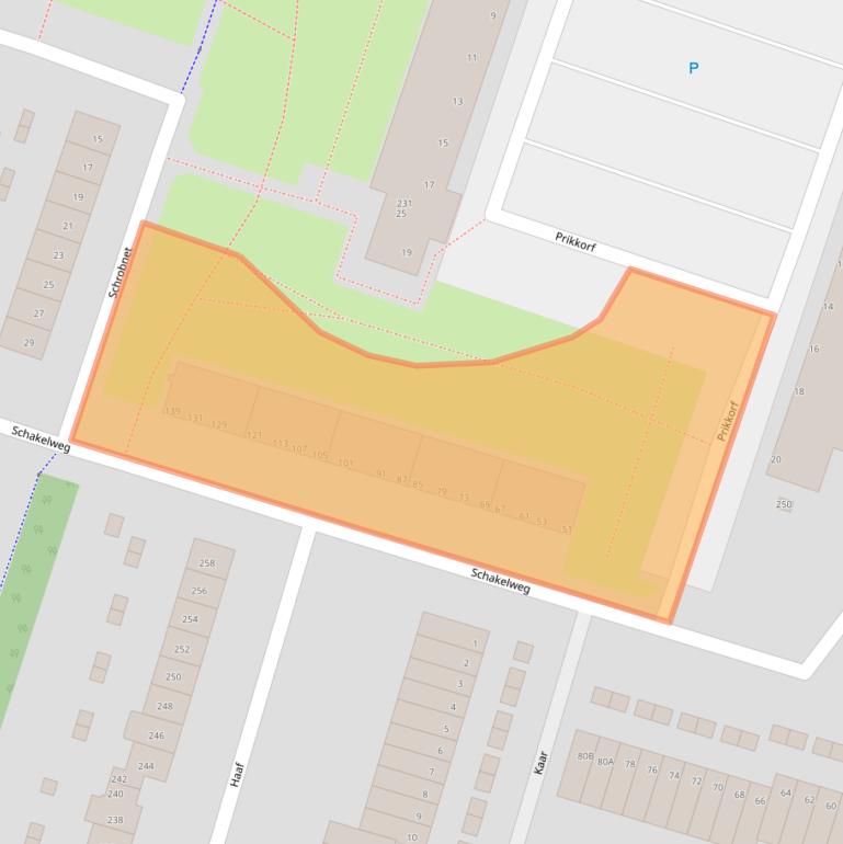 Kaart van postcodegebied 3192JJ.