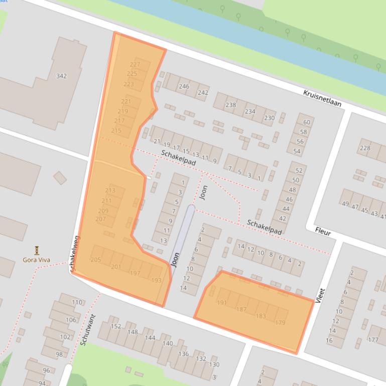 Kaart van postcodegebied 3192JL.