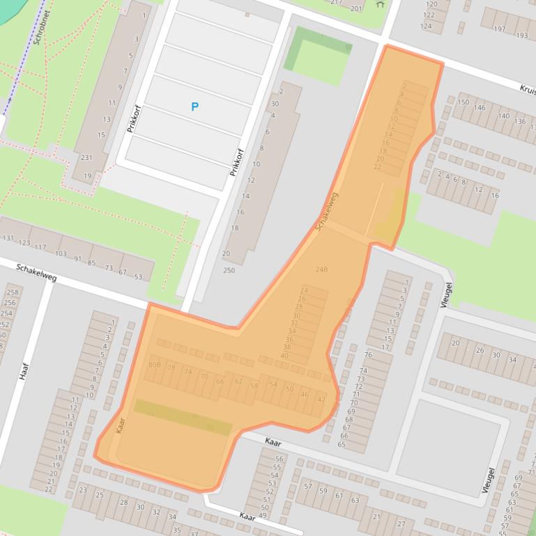 Kaart van postcodegebied 3192JM.