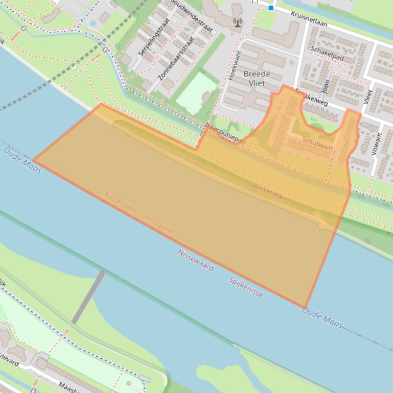 Kaart van postcodegebied 3192JS.