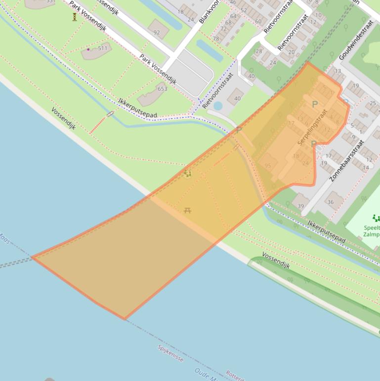 Kaart van postcodegebied 3192LB.