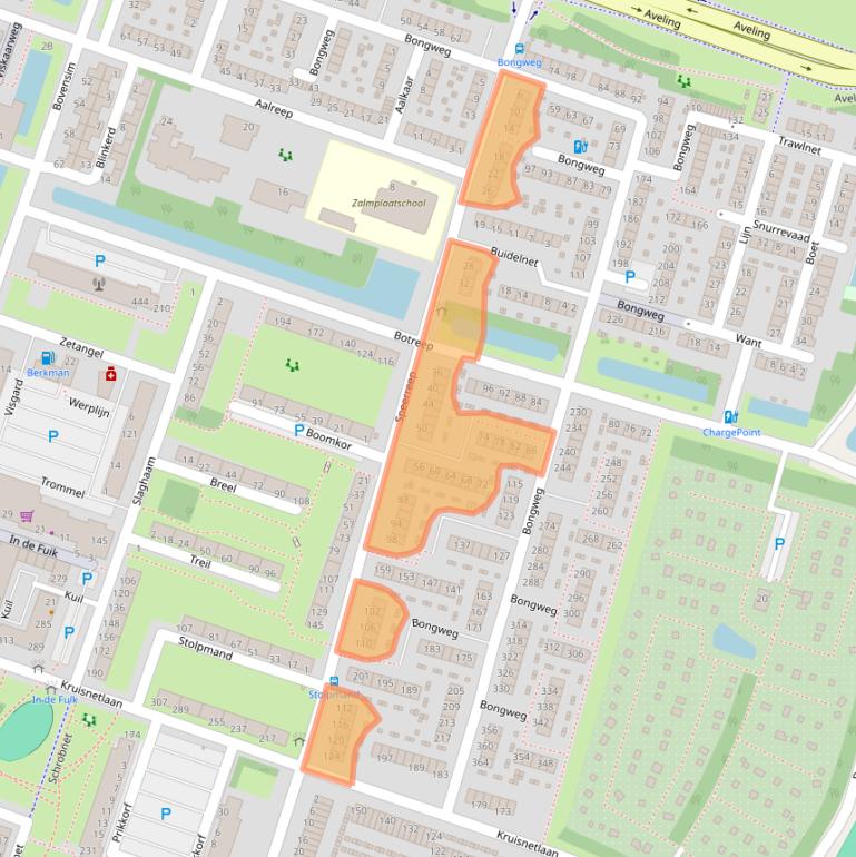 Kaart van postcodegebied 3192PJ.