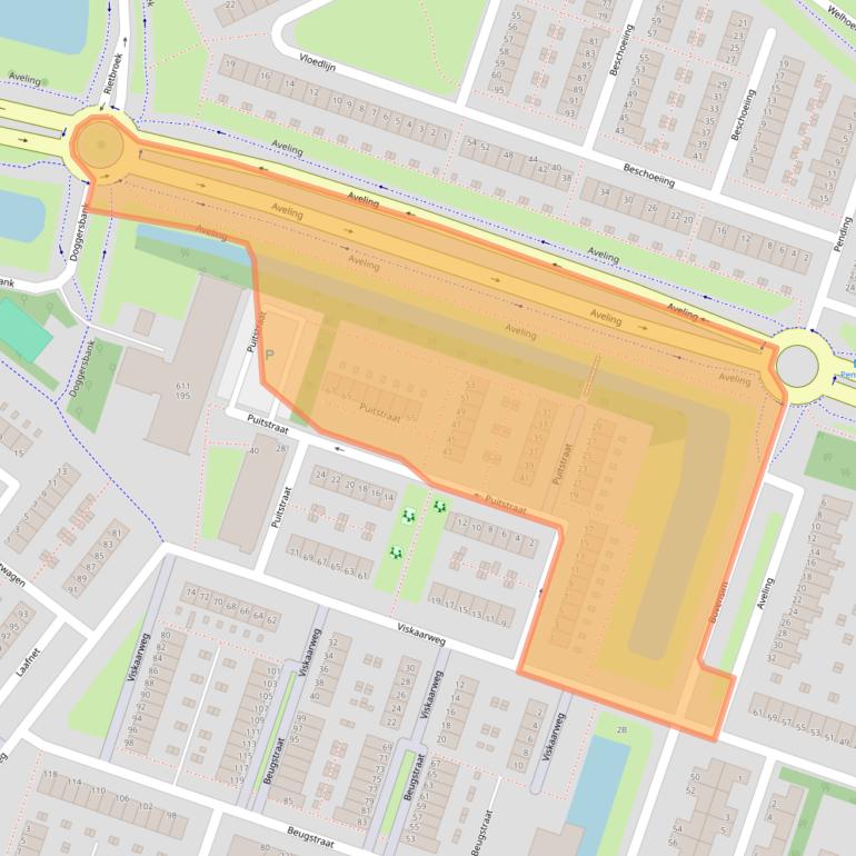 Kaart van postcodegebied 3192SG.