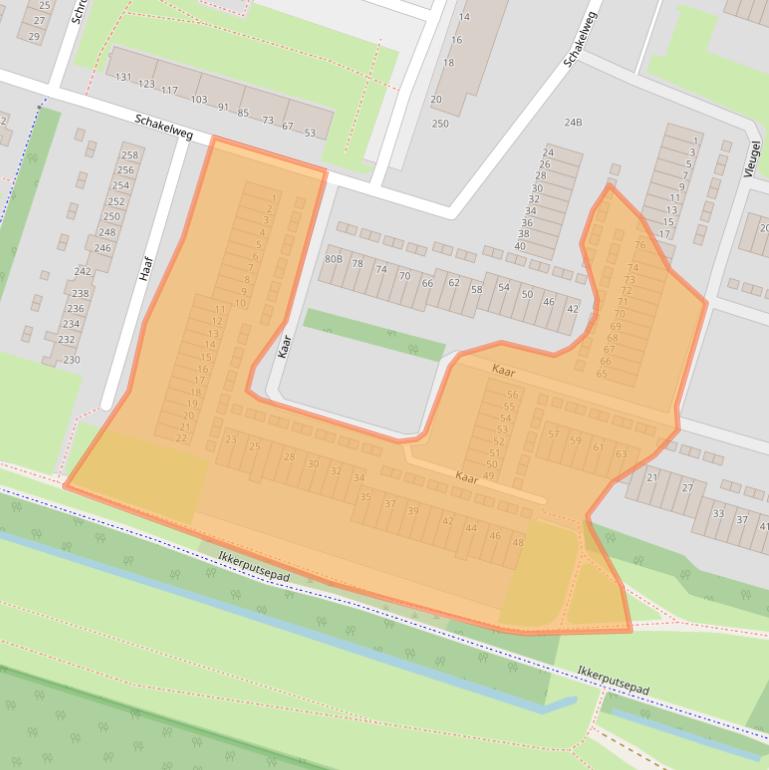 Kaart van postcodegebied 3192WB.