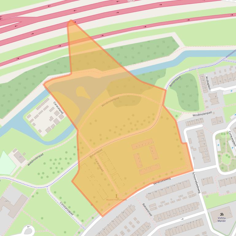 Kaart van postcodegebied 3193BH.