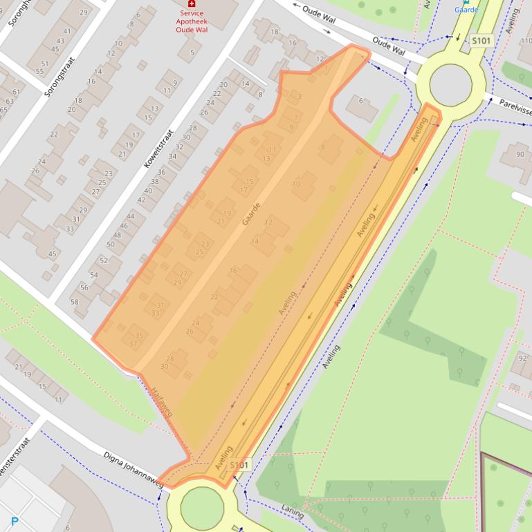 Kaart van postcodegebied 3193EA.