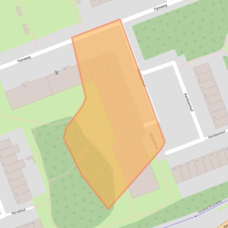 Kaart van postcodegebied 3193JD.