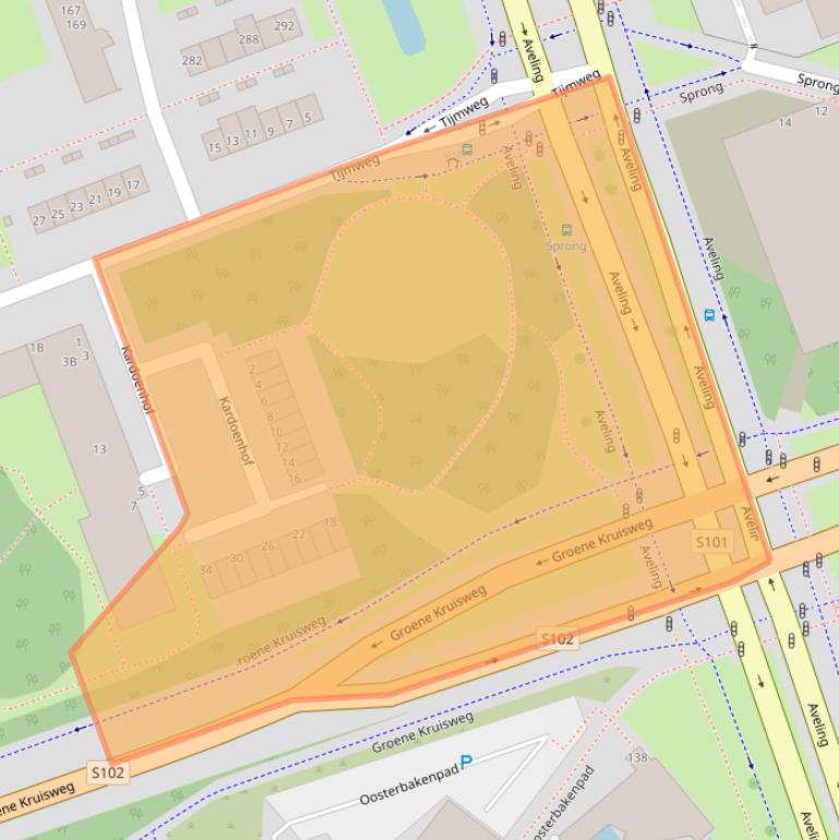 Kaart van postcodegebied 3193JE.