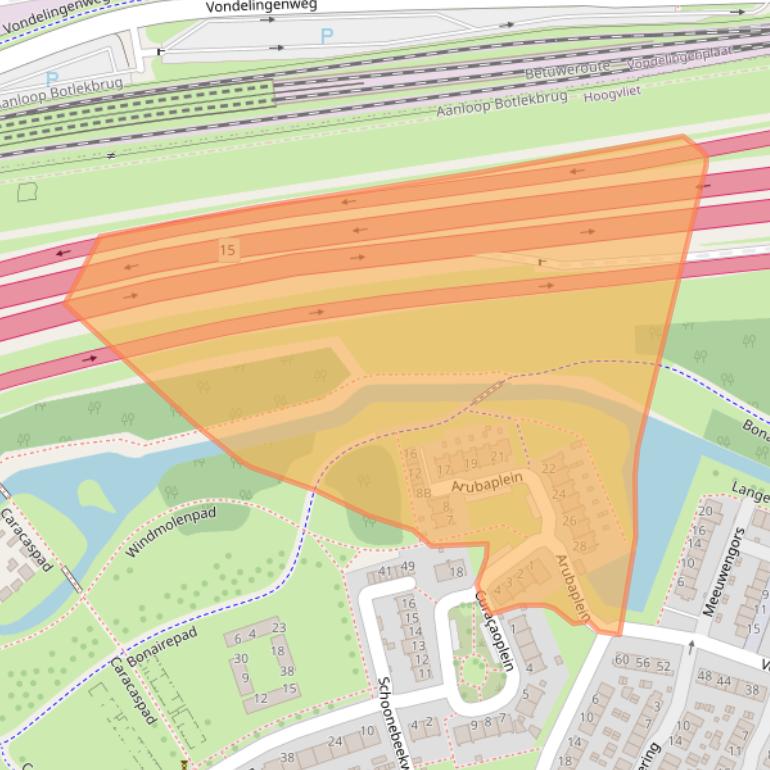 Kaart van postcodegebied 3193LB.