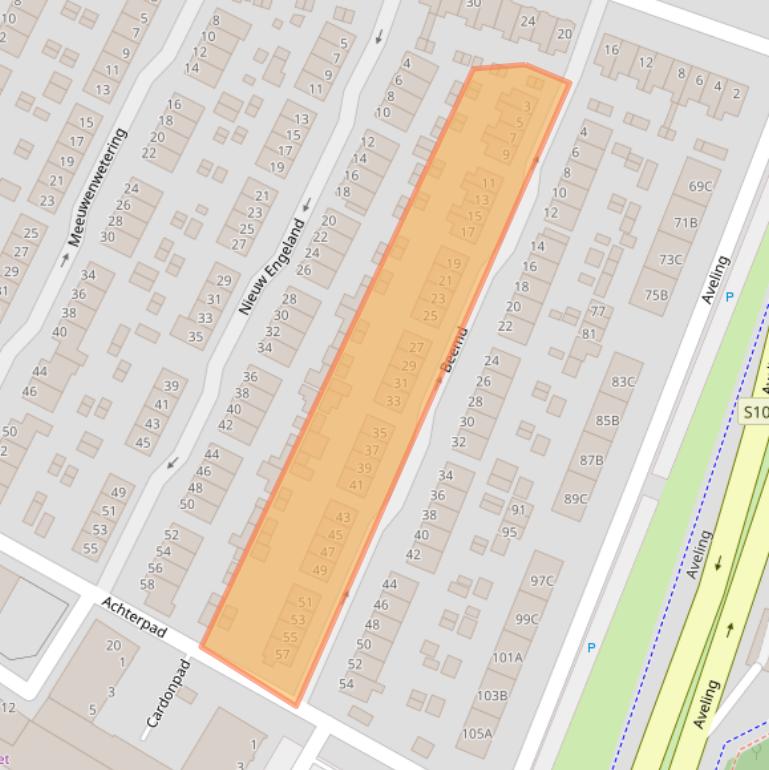 Kaart van postcodegebied 3193LG.