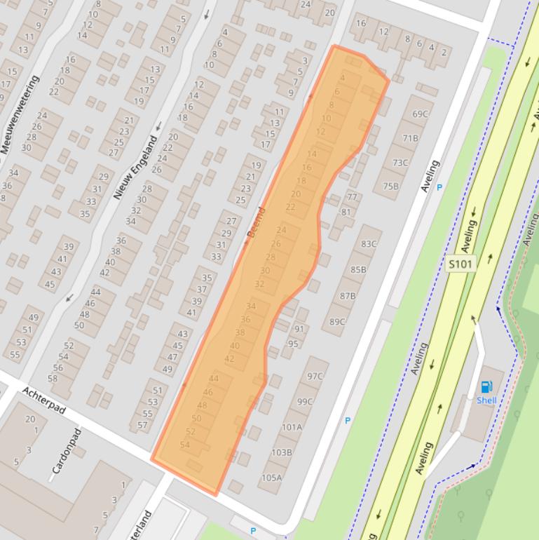 Kaart van postcodegebied 3193LH.