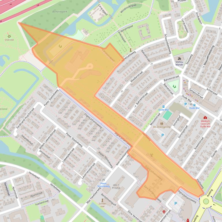 Kaart van postcodegebied 3193PE.
